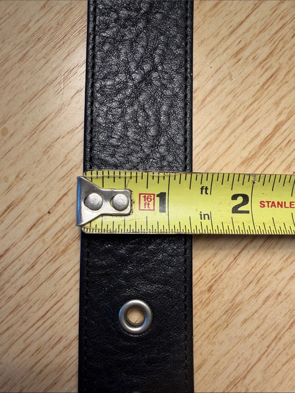 Talbots Ladies Black Leather Belt (1X)
